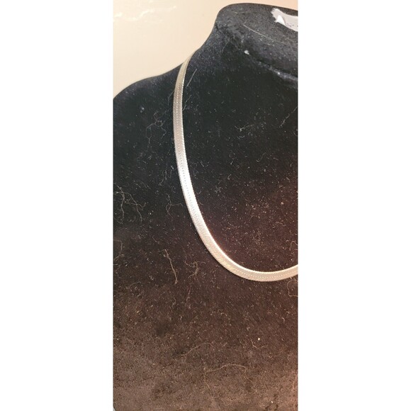 925 Solid Sterling Silver Herringbone chain necklace 18", 6mm 16.2 grams Bling! - Picture 8 of 13